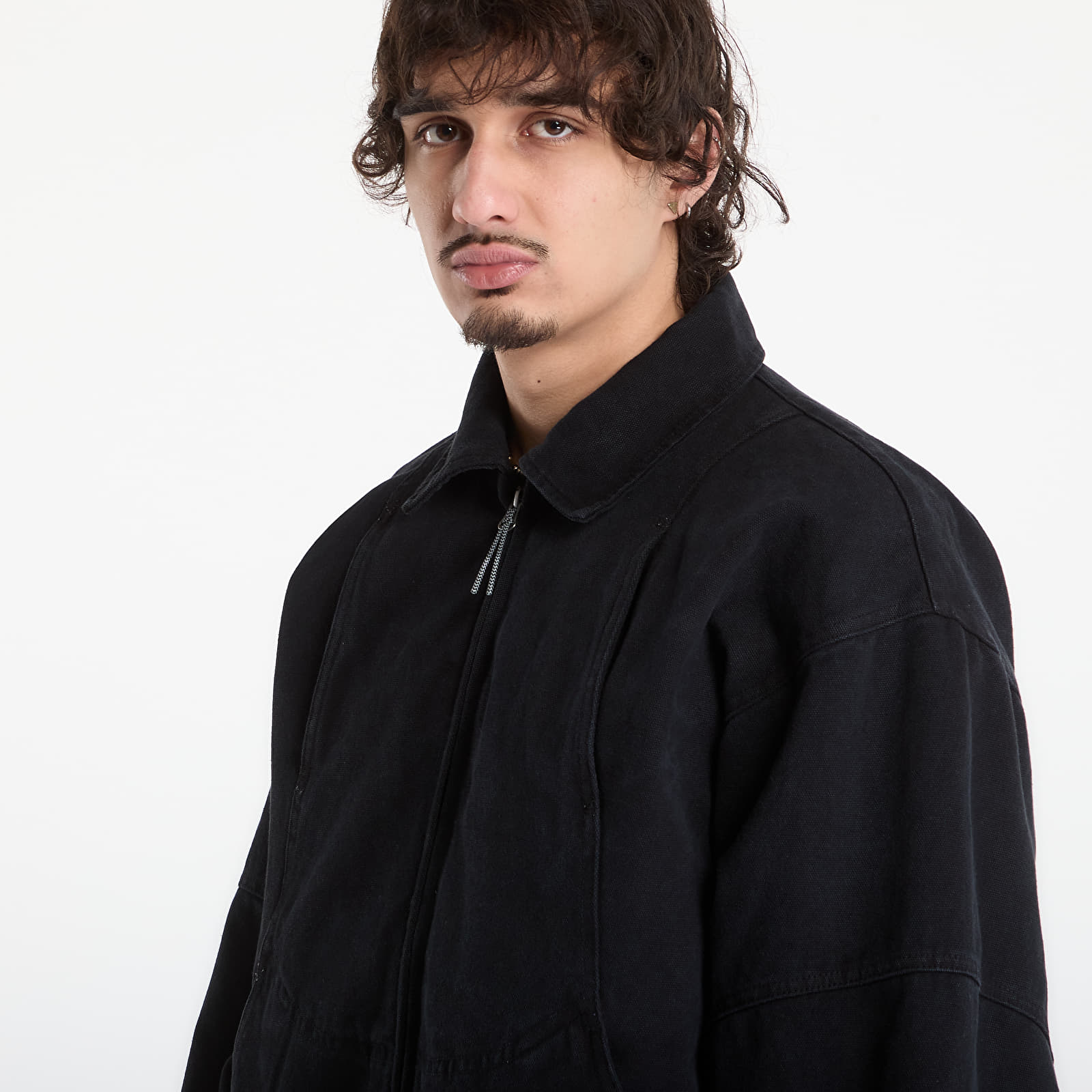 Herrenjacken ROA Ash Canvas Jacket Washed Black