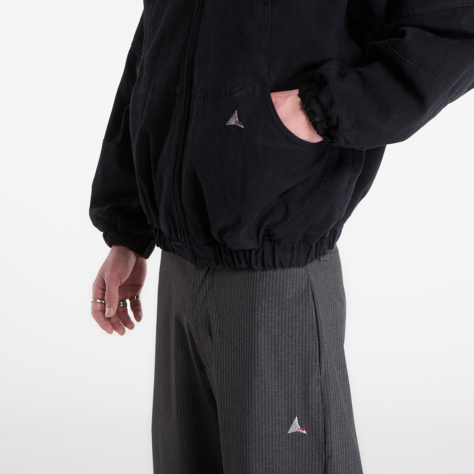 Herrenjacken ROA Ash Canvas Jacket Washed Black