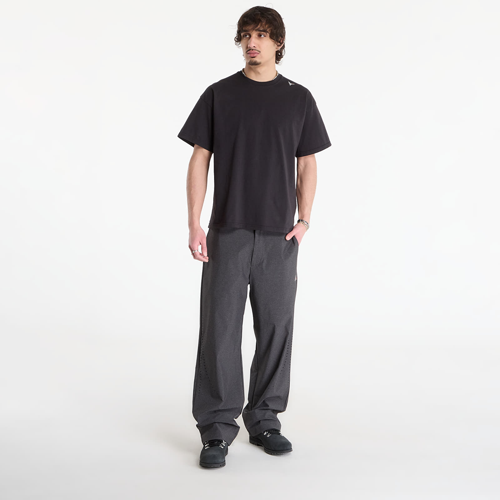 Miesten T-paidat ROA Logo T-Shirt Washed Black
