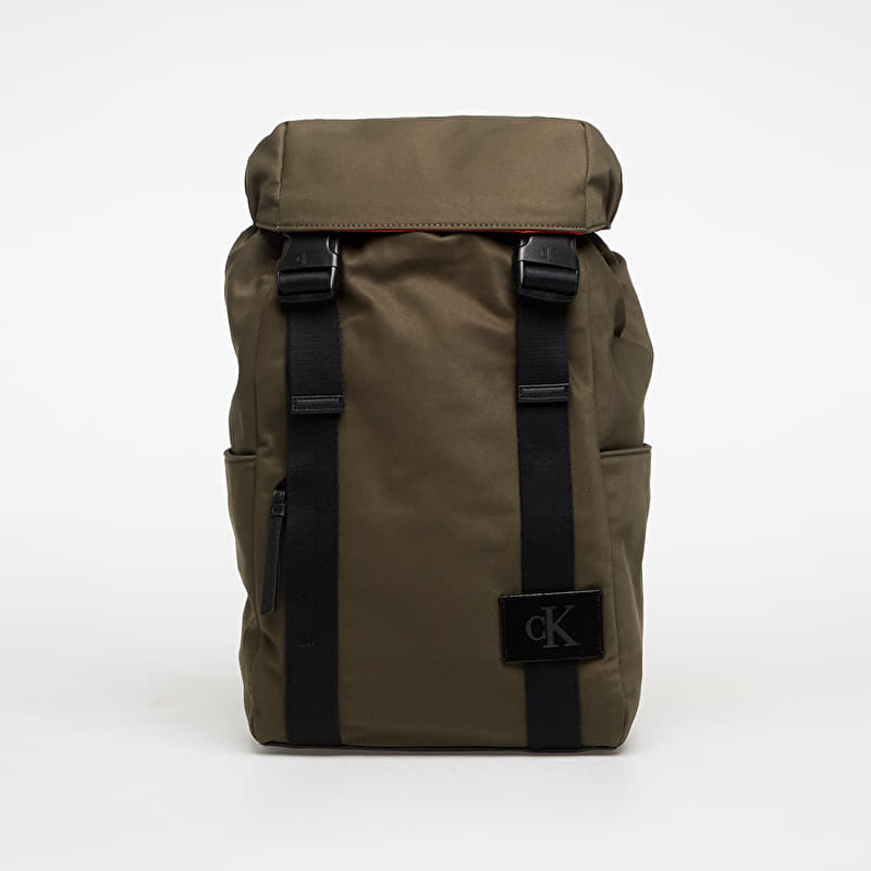 Calvin Klein Canvas Mix Backpack Green