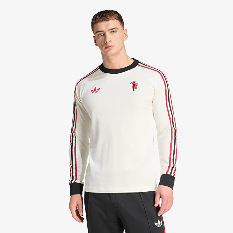 Tričko adidas Manchester United Originals Long Sleeve T-Shirt Off White