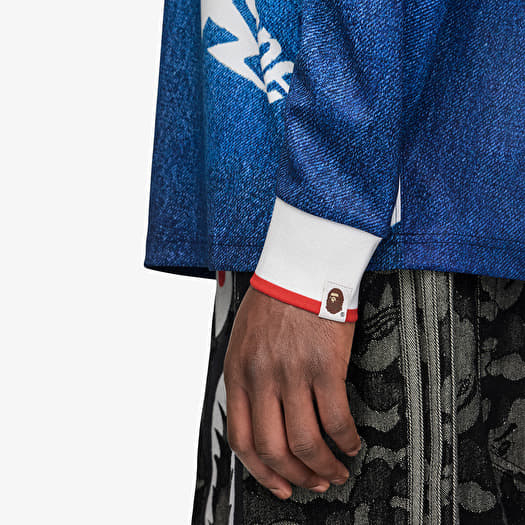 adidas Lsl Star Jersey Bape Medium Blue Denim | Footshop