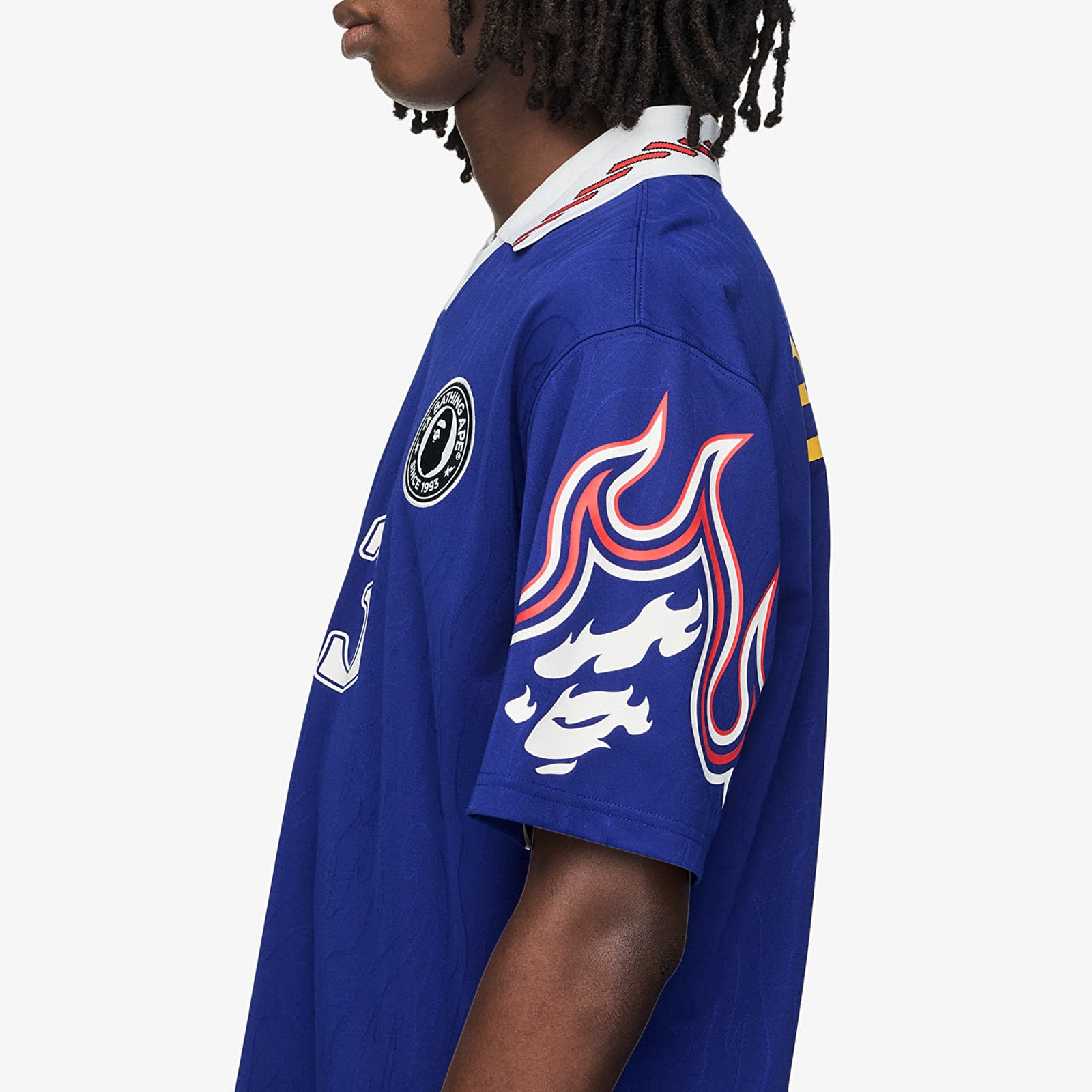 Men's jerseys adidas x BAPE Ssl Flame Jerse Japblu