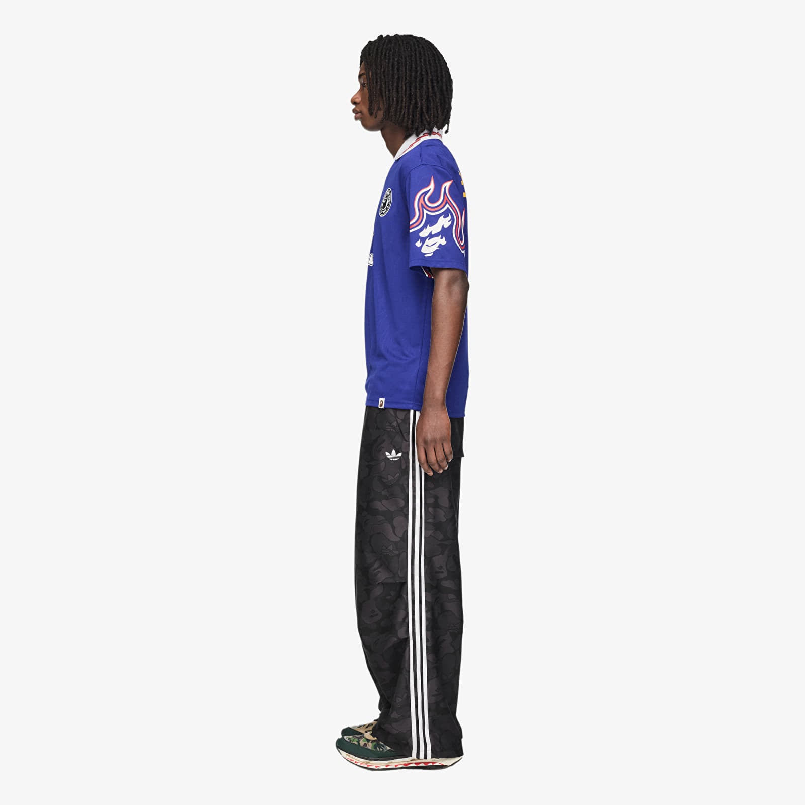 Bukser til mænd adidas x BAPE Jacquard Pants Black