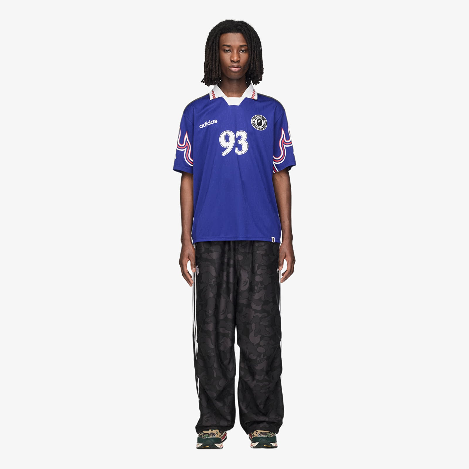 Bukser til mænd adidas x BAPE Jacquard Pants Black