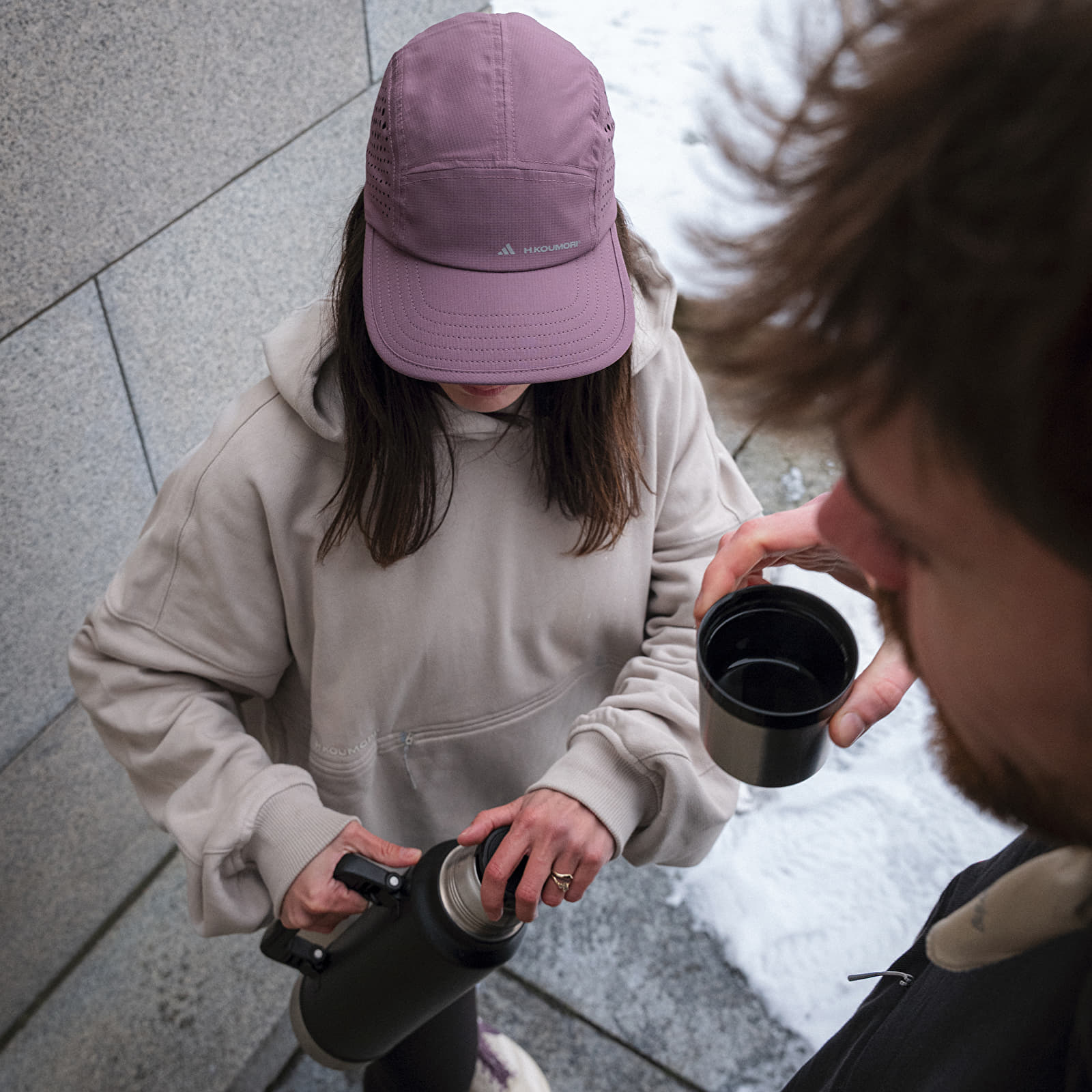 Men's caps adidas H.Koumori Running Cap Shadow Fig/ Reflective Silver