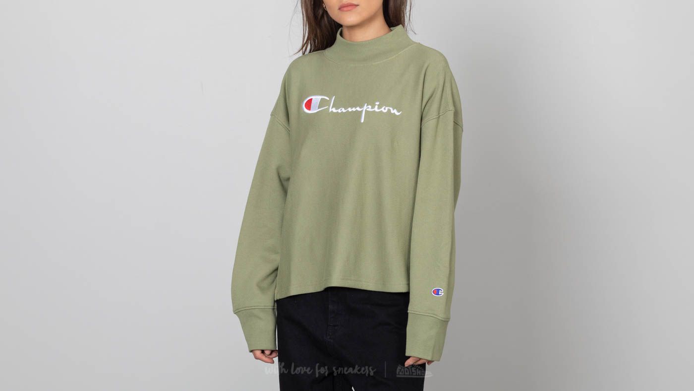 Champion sweater olive green cheap