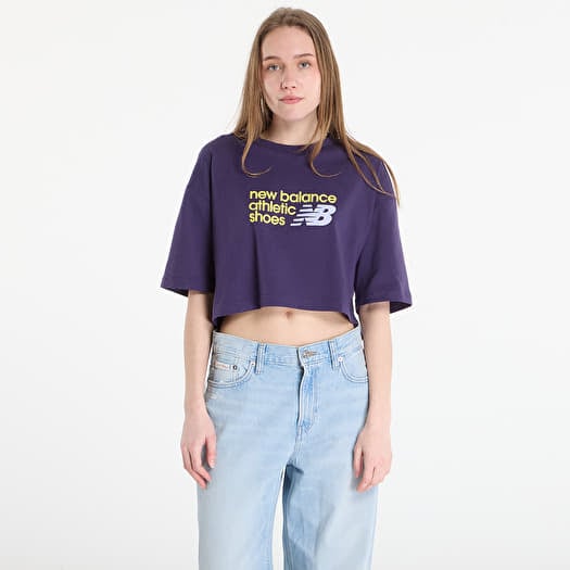 New Balance Athletics Premium Chest Logo Cropped T-Shirt Boyseerry