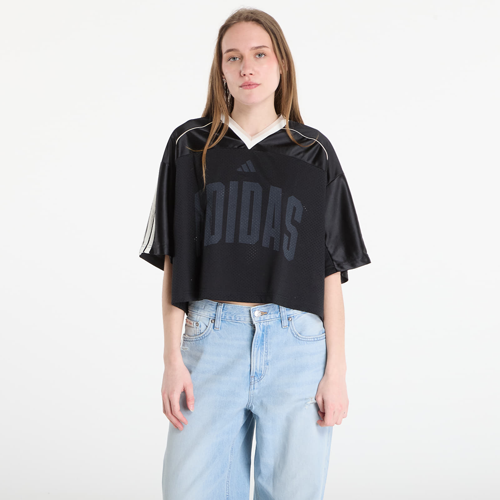 Tricou adidas W Sta Seas Tee Black/ Crli/ Off White M