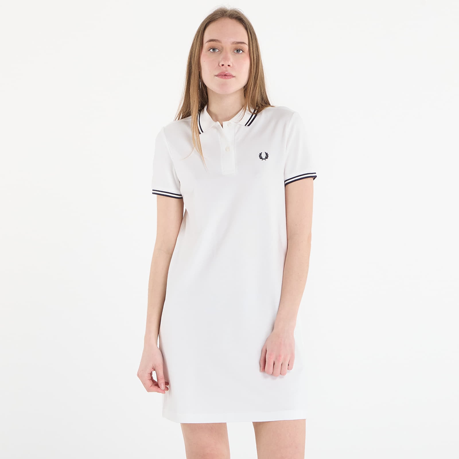 Rochie FRED PERRY Twin Tipped Fred Perry Dress Snow White/ Navy 36