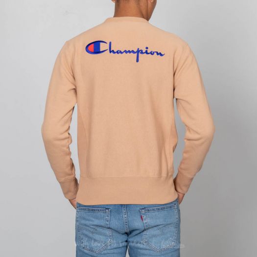 Men's champion reverse weave script logo crewneck sweatshirt shop
