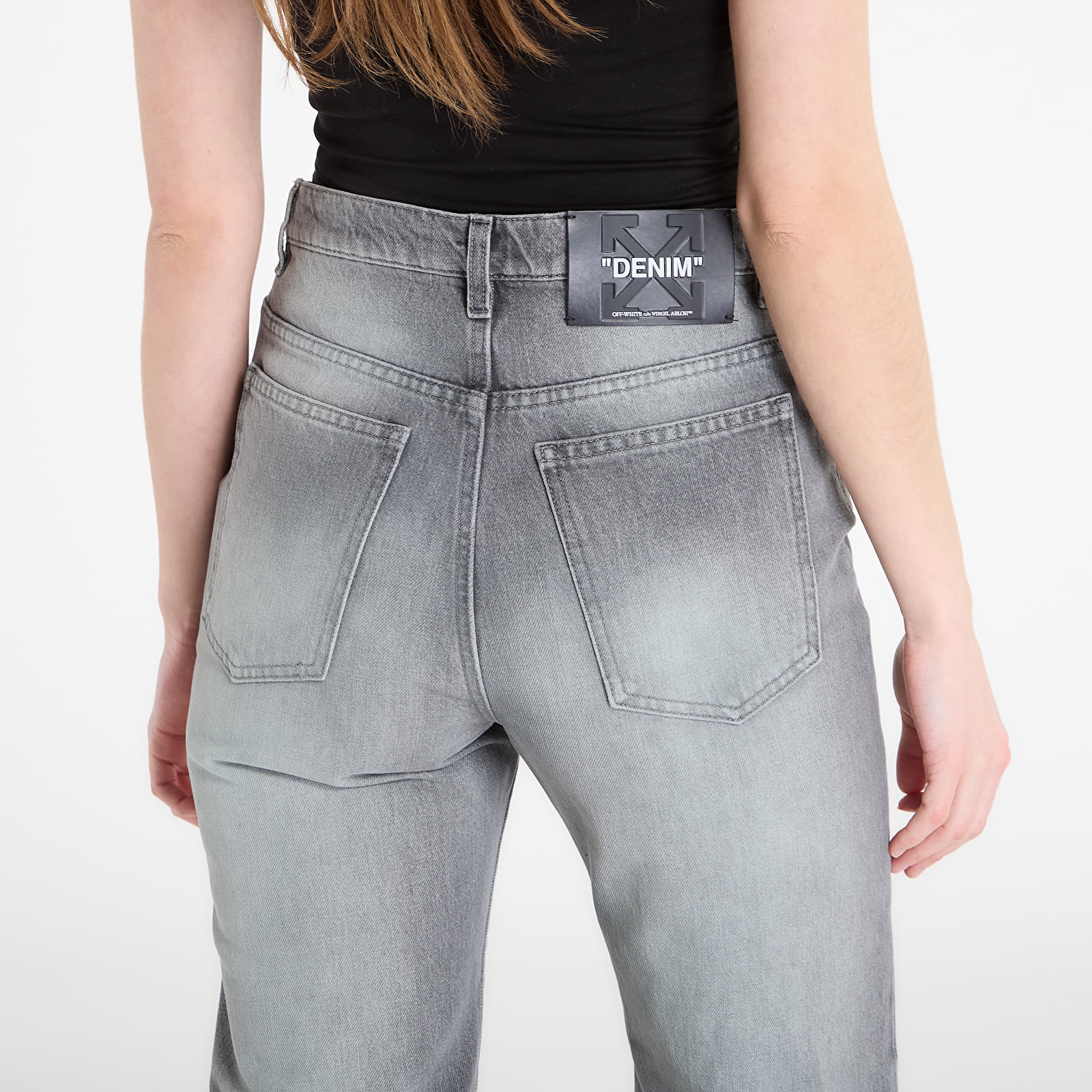 Spijkerbroeken Off-White Spray New Meteor Denim Pants Grey Mint/ White