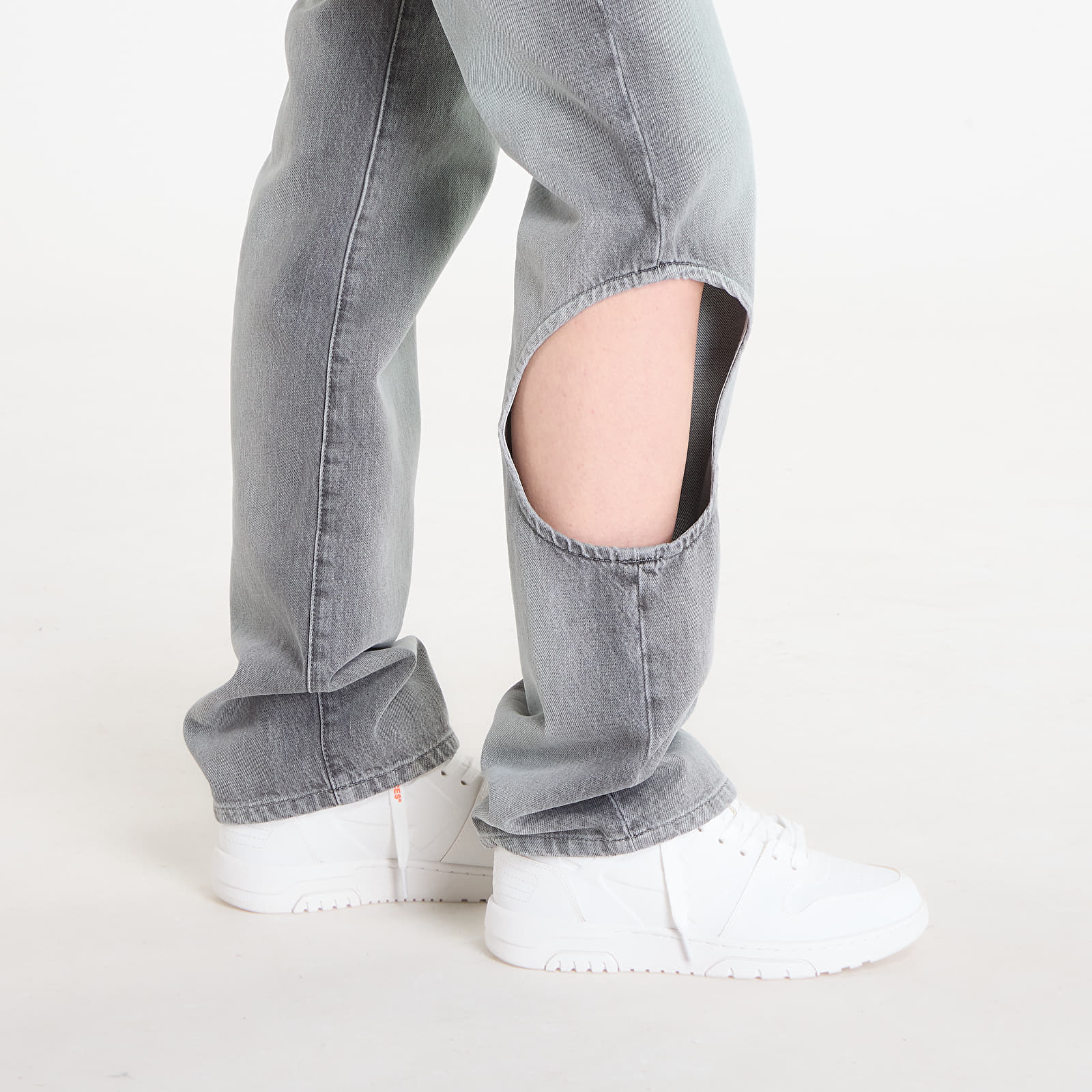 Spijkerbroeken Off-White Spray New Meteor Denim Pants Grey Mint/ White