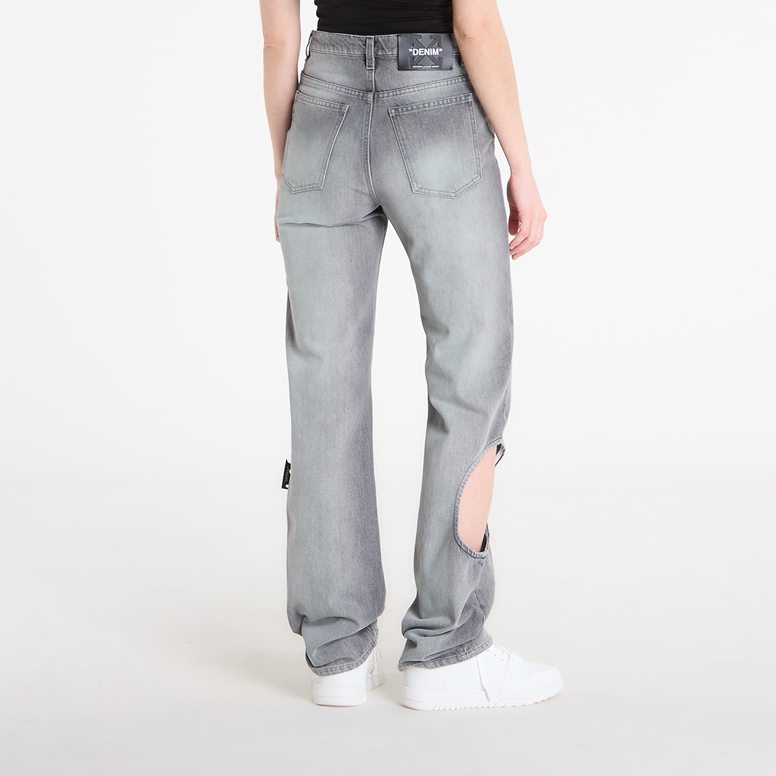 Spijkerbroeken Off-White Spray New Meteor Denim Pants Grey Mint/ White
