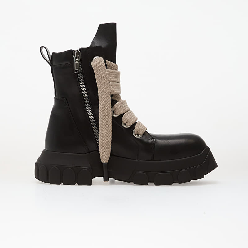 Men's shoes Rick Owens Leather Boots - Jumbolace Army Bozo Tractor