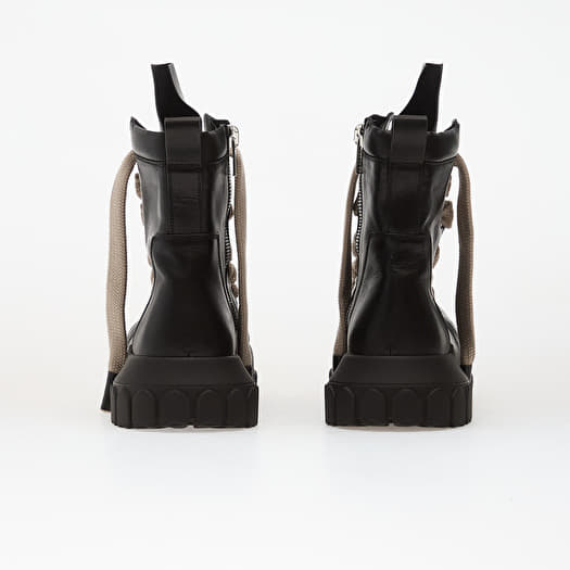 Rick Owens Leather Boots - Jumbolace Army Bozo Tractor Black
