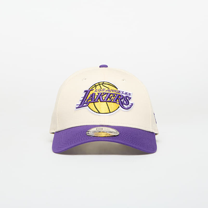 Casquette New Era 9FORTY Los Angeles Lakers NBA Colourblock Light Cream/ Official Team Color