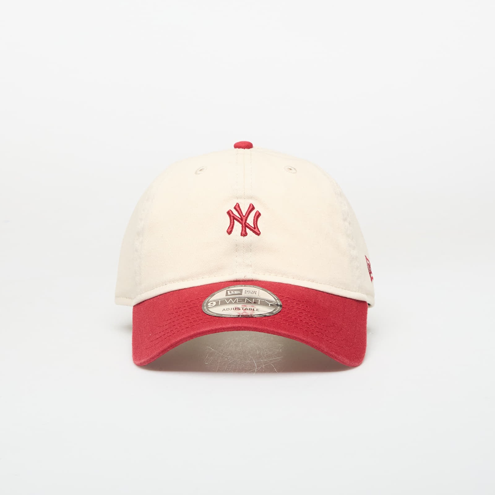 Czapki z daszkiem New Era 9TWENTY New York Yankees MLB Mini Logo Light Cream/ Pinot Red