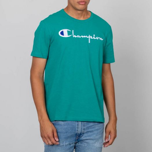 Teal champion t shirt on sale