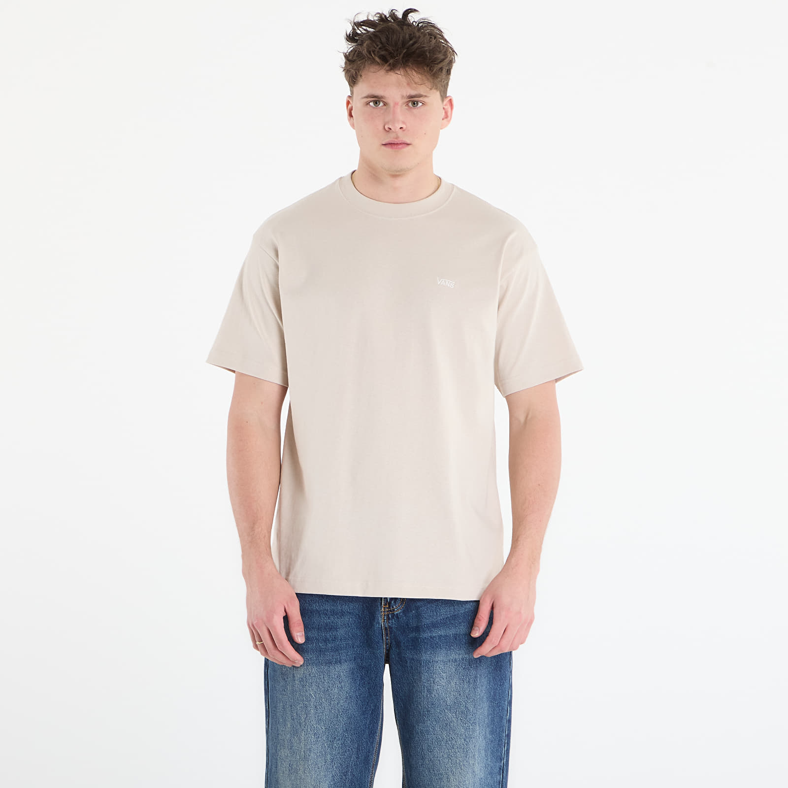 Magliette da uomo Vans Left Chest II Loose SS T-Shirt Oatmeal
