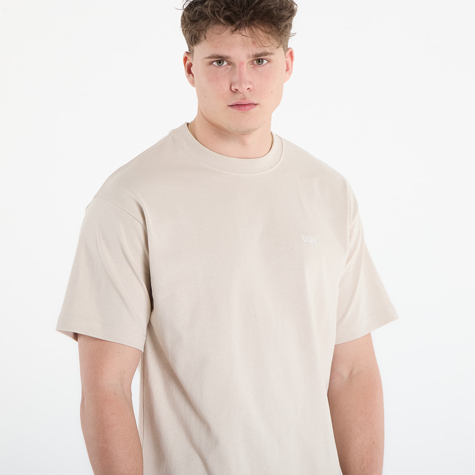 Magliette da uomo Vans Left Chest II Loose SS T-Shirt Oatmeal