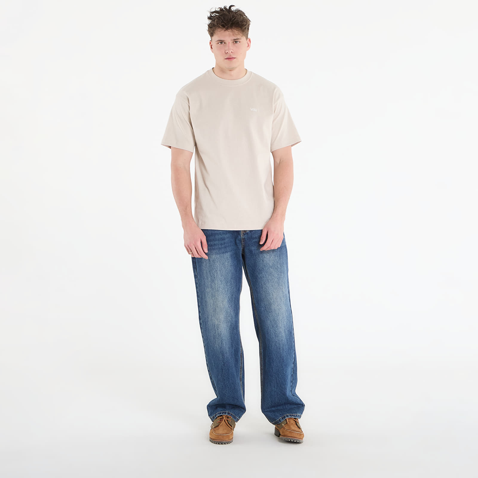 Magliette da uomo Vans Left Chest II Loose SS T-Shirt Oatmeal