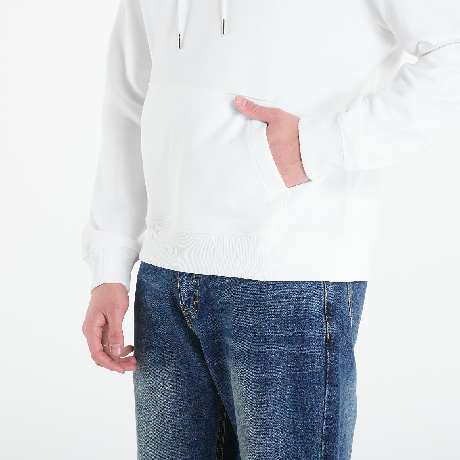 Men's hoodies Calvin Klein Jeans Ls Eu 350Terry Badge Hoodie Bright White