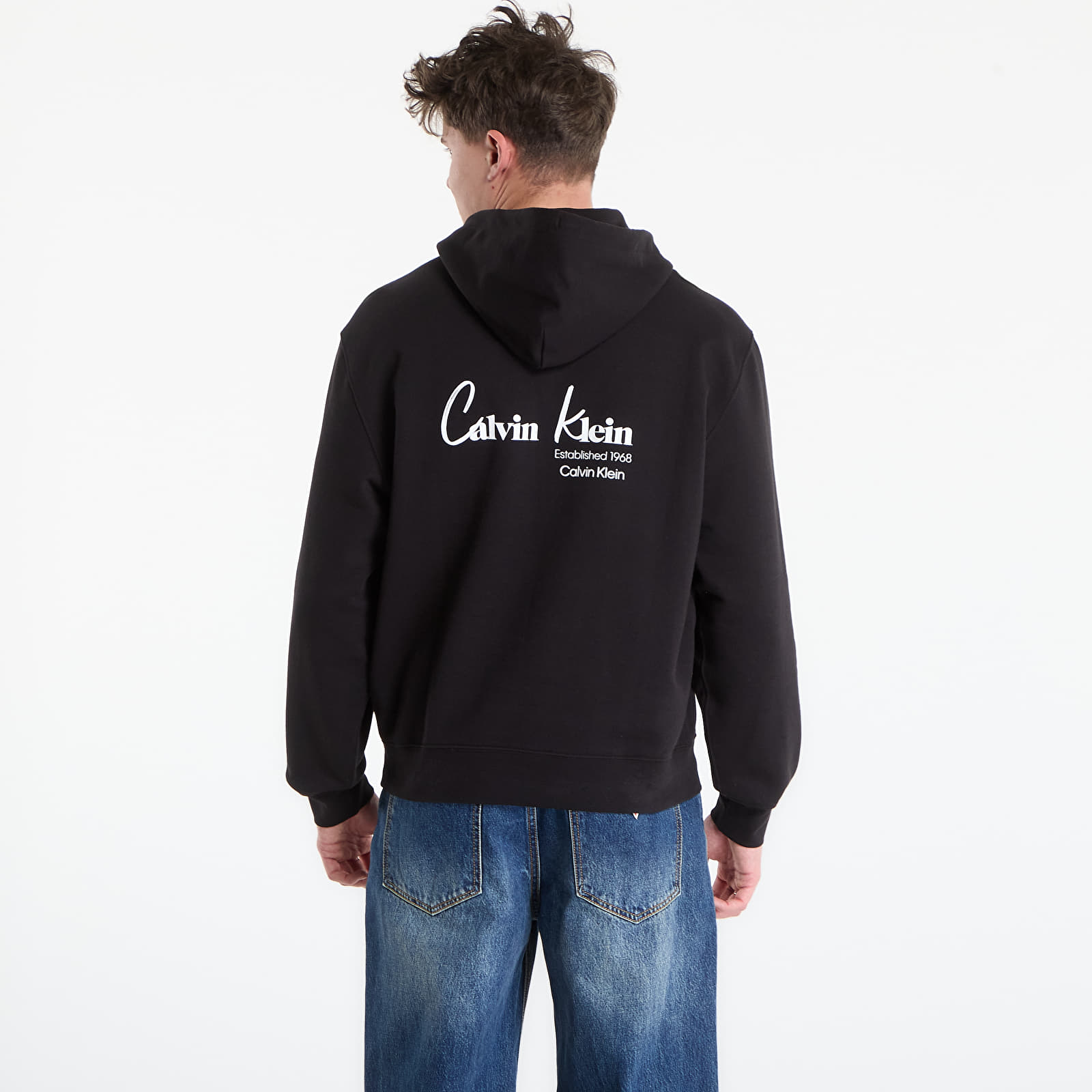 Hoodies für Männer Calvin Klein Jeans Eu 350Terry Ck Graphic Hoodie Black
