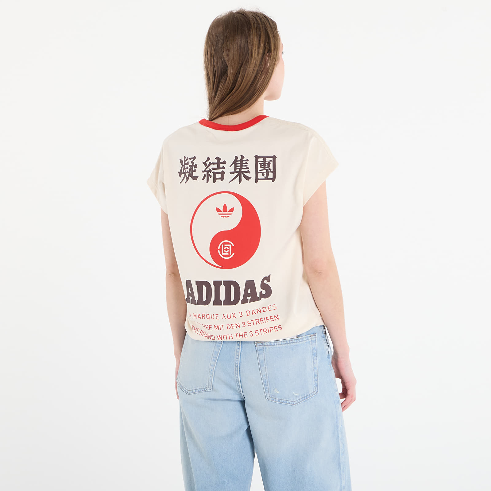 Männer T-Shirts adidas Clot Dolman T-Shirt By Edison Chen Wonder White