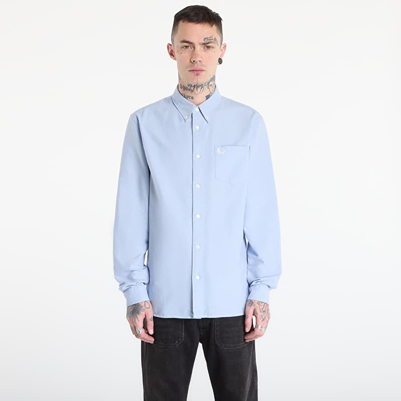 FRED PERRY Oxford Shirt Light Smoke