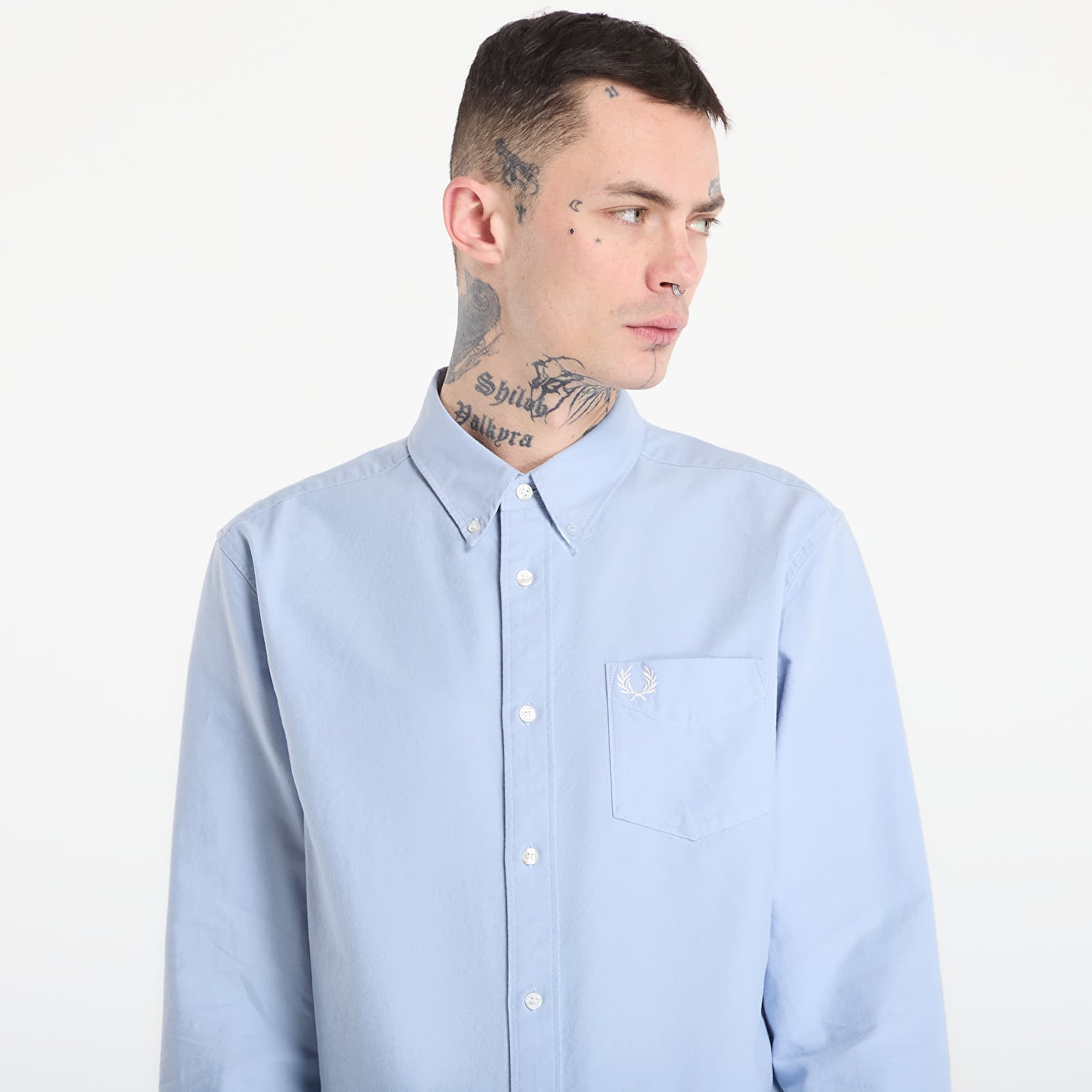 Shirts FRED PERRY Oxford Shirt Light Smoke
