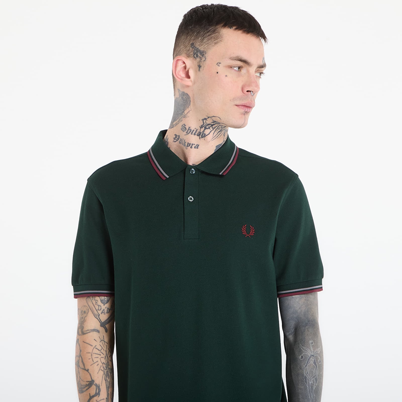 Тениски FRED PERRY Twin Tipped Fred Perry Shirt Grsrts/ Stkbl/ Oxb