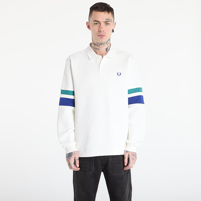 Sweatshirt FRED PERRY Tipped Sleeve Collared Sweat Snow White