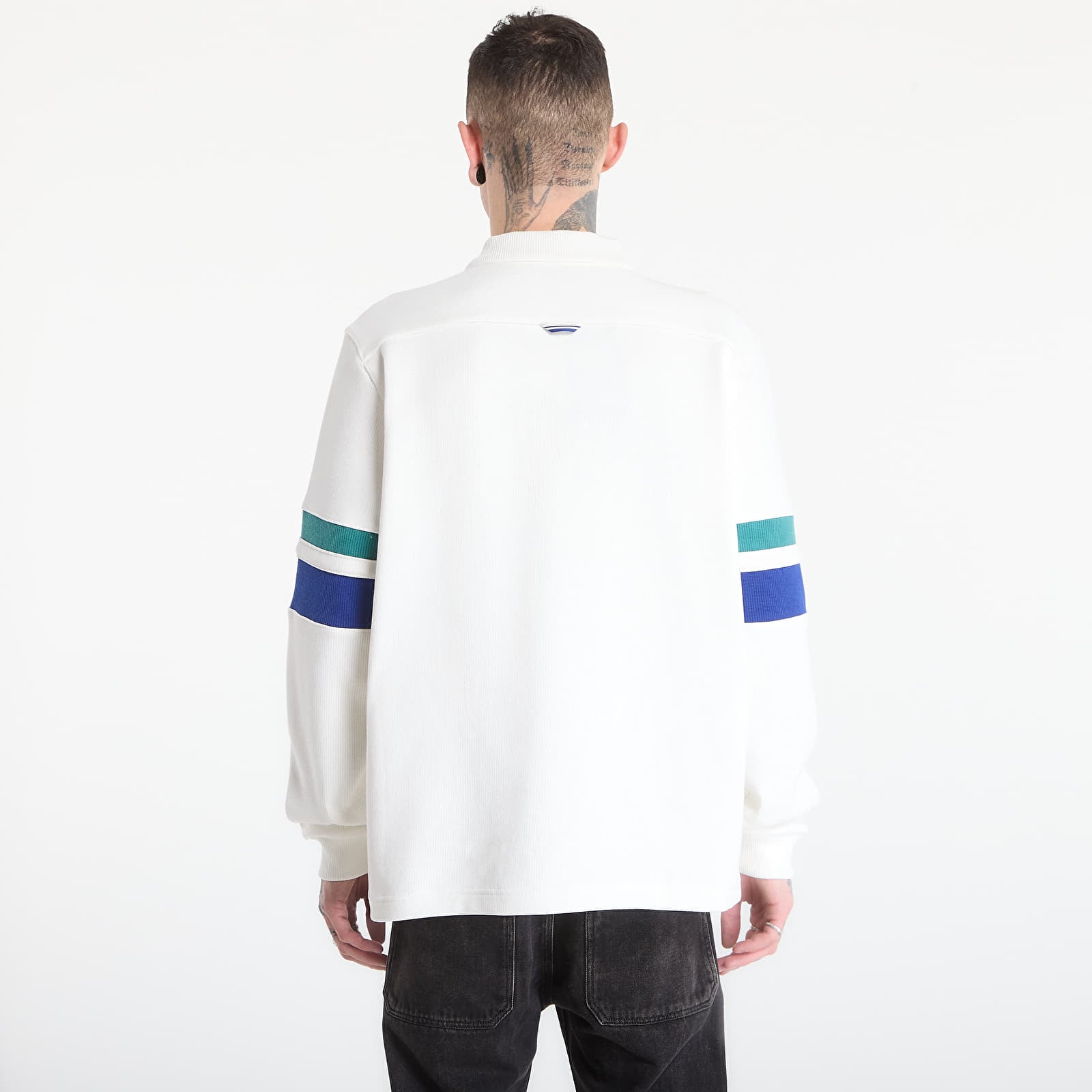 Hættetrøjer og sweatshirts FRED PERRY Tipped Sleeve Collared Sweat Snow White