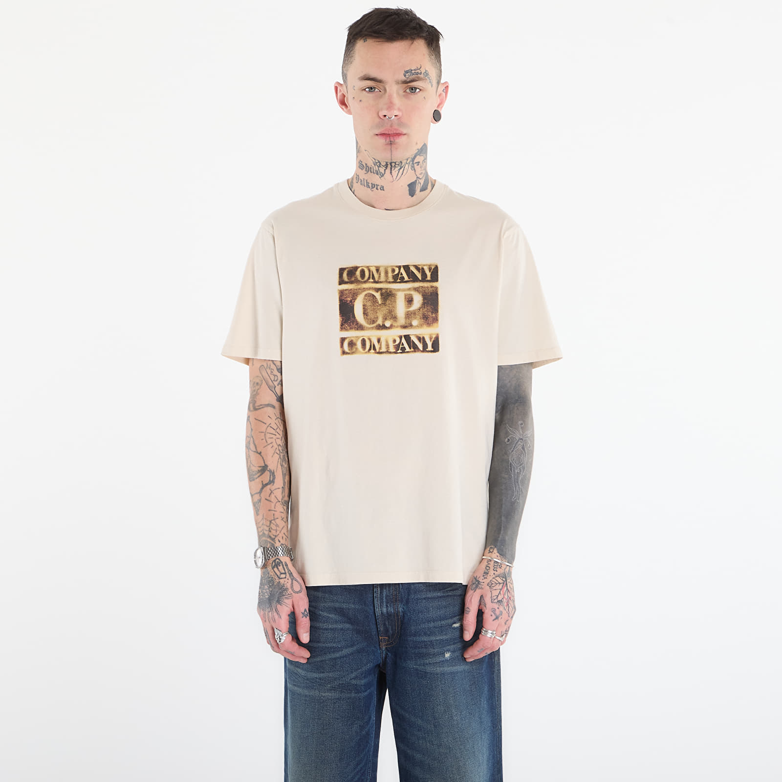 T-shirts  C.P. Company Short Sleeve Frozen Dew/ White