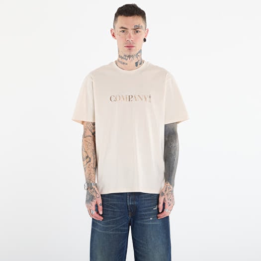 T-Shirt C.P. Company 30/1 Jersey Short Sleeve Logo T-Shir Frozen Dew/ White