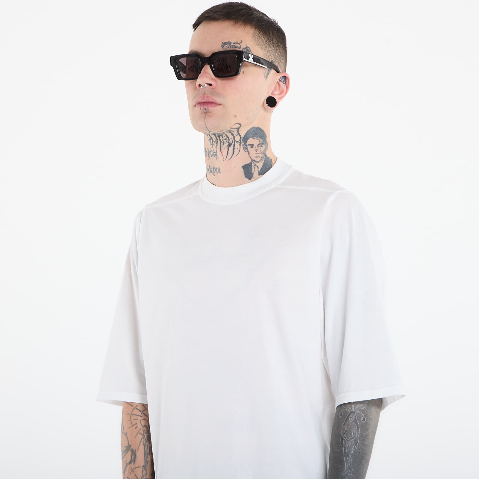 Männer T-Shirts Rick Owens DRKSHDW Subhuman Jumbo Ss T-Shirt Milk