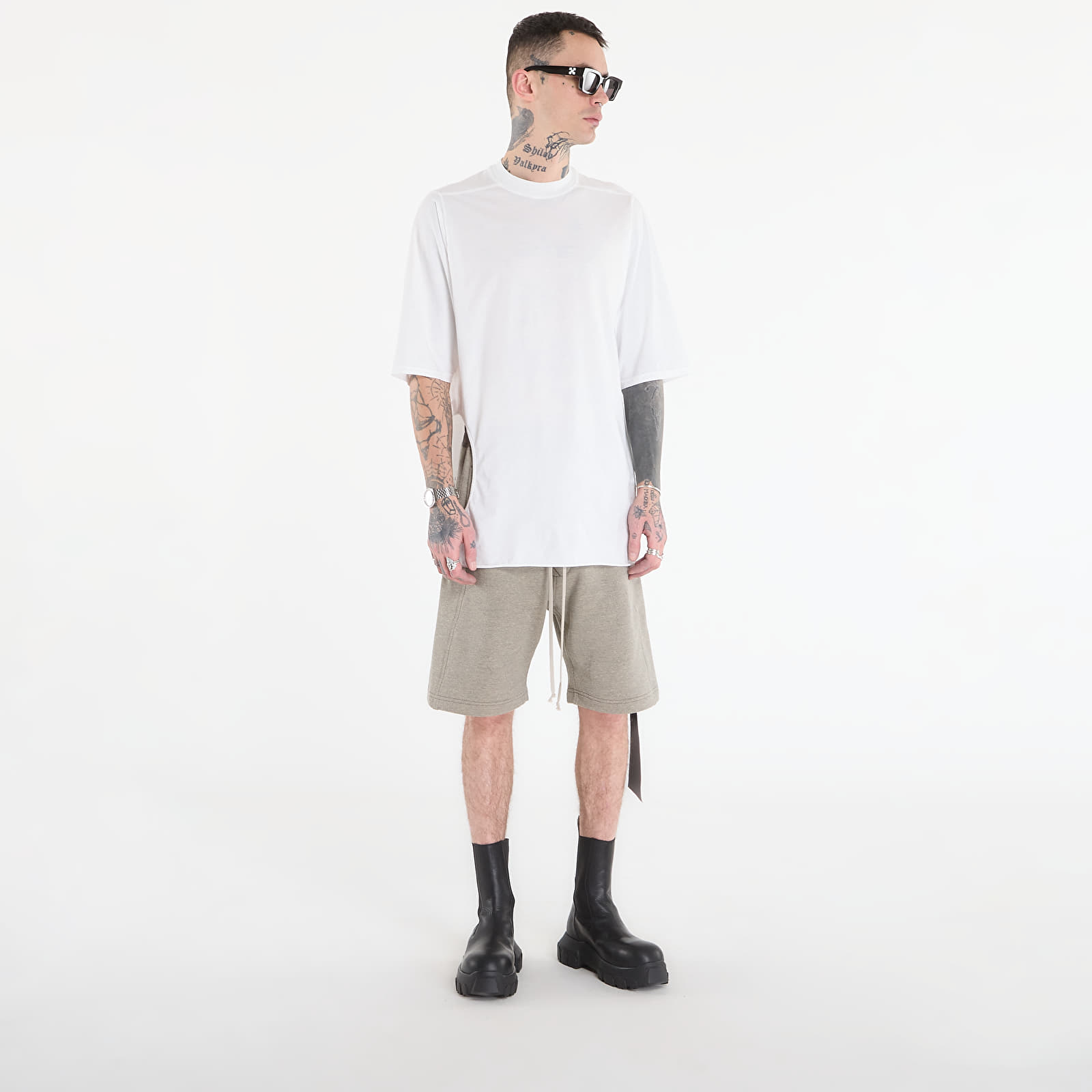 Männer T-Shirts Rick Owens DRKSHDW Subhuman Jumbo Ss T-Shirt Milk