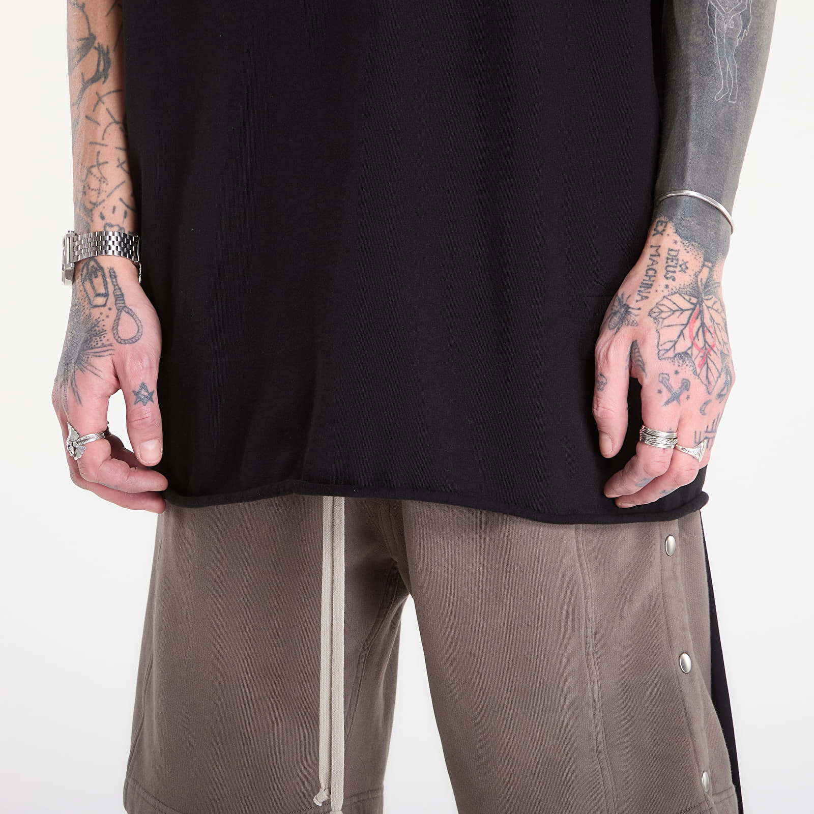 Männer T-Shirts Rick Owens DRKSHDW Jumbo Ss T-Shirt Black/ Milk