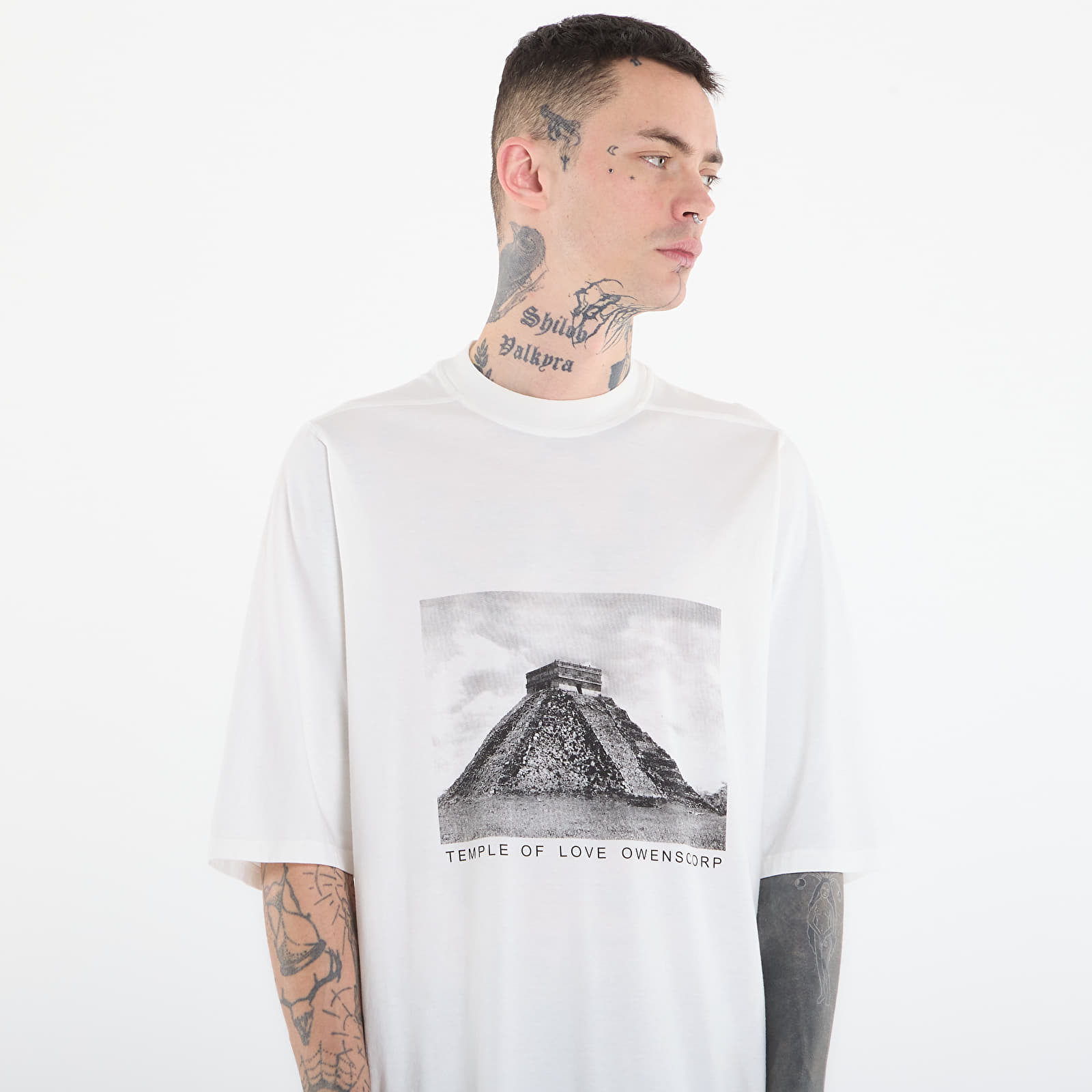 Männer T-Shirts Rick Owens DRKSHDW Jumbo Ss T-Shirt Milk/ Black