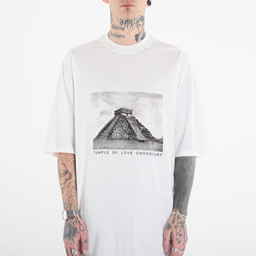 トップス rick Men's T-shirts Rick Owens DRKSHDW Jumbo Ss T-Shirt Milk/ Black
