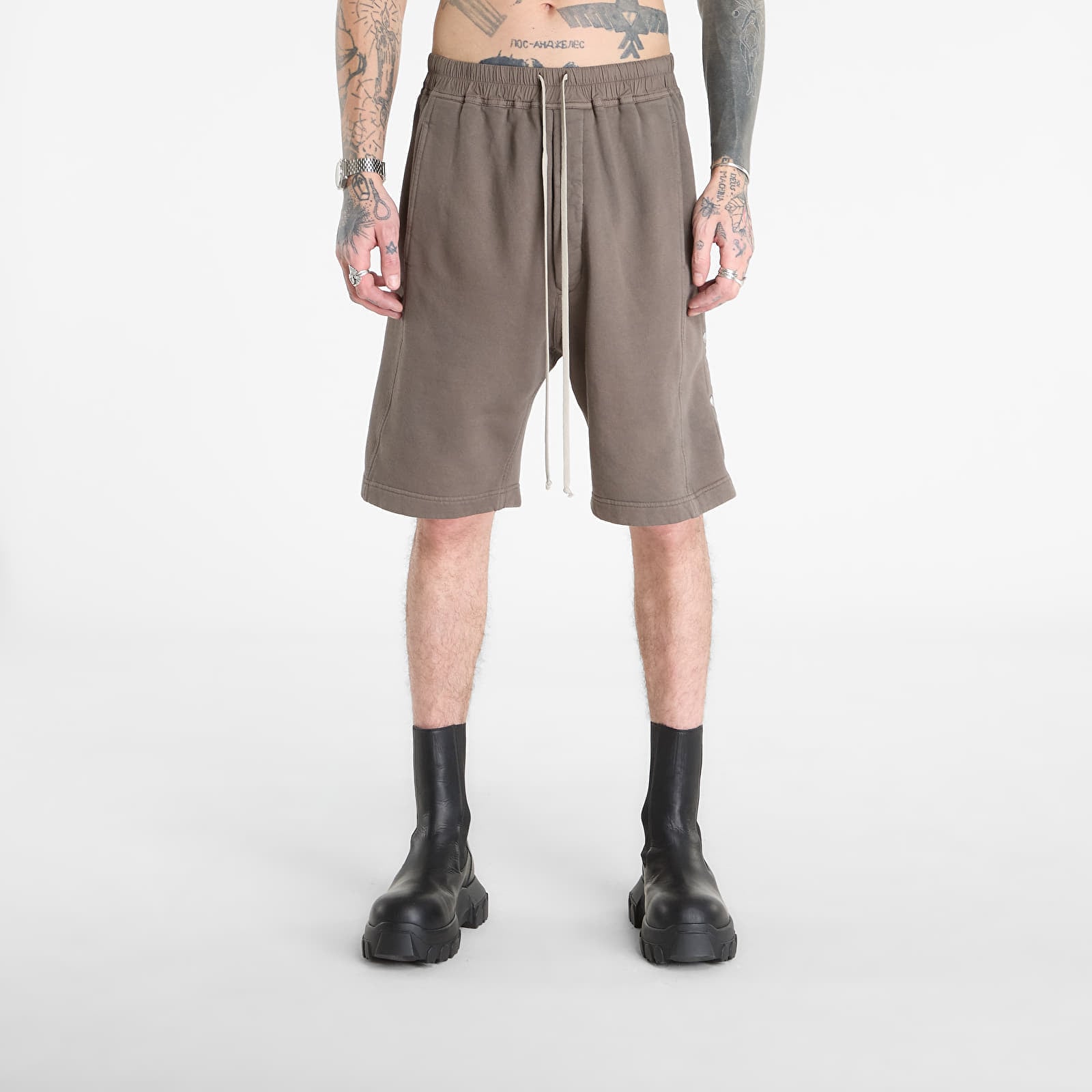 Pantaloni scurți Rick Owens DRKSHDW Wide Pusher Shorts Dust M