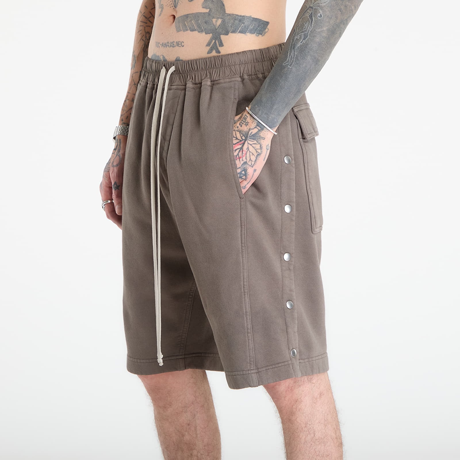 Moške kratke hlače Rick Owens DRKSHDW Wide Pusher Shorts Dust