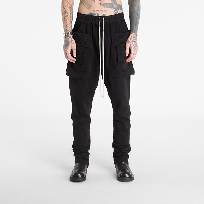 Rick Owens DRKSHDW Creatch Cargo Drawstring Pants Black