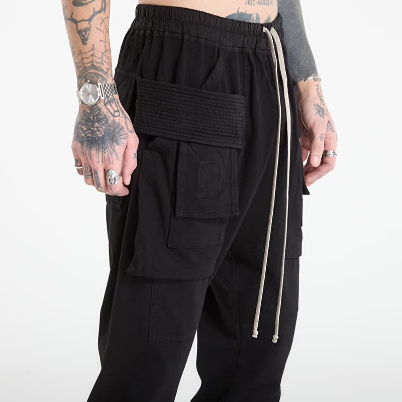 Rick Owens DRKSHDW Creatch Cargo Drawstring Pants Black | Footshop