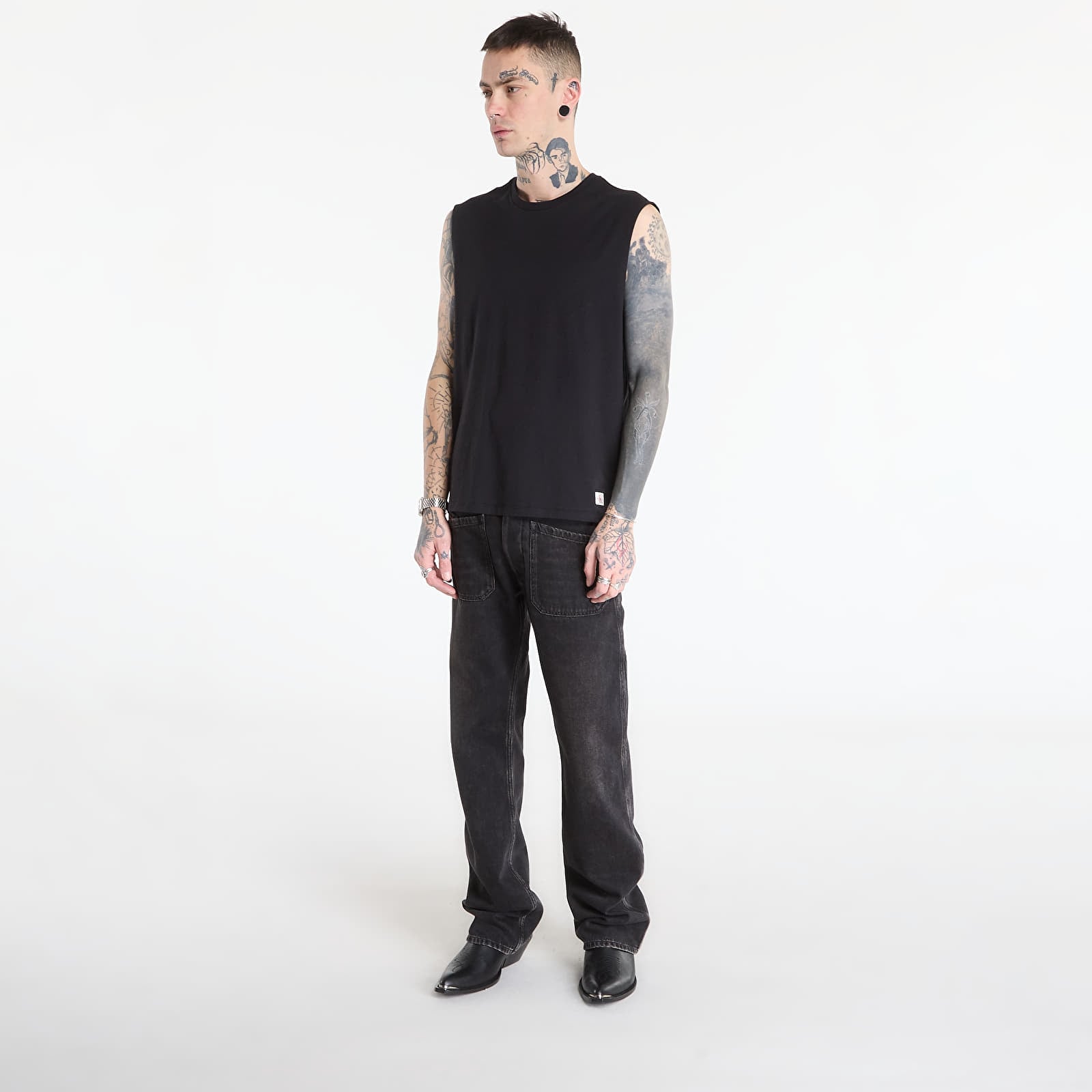 Tops Calvin Klein Jeans 30S Jersey Badge Mus Black