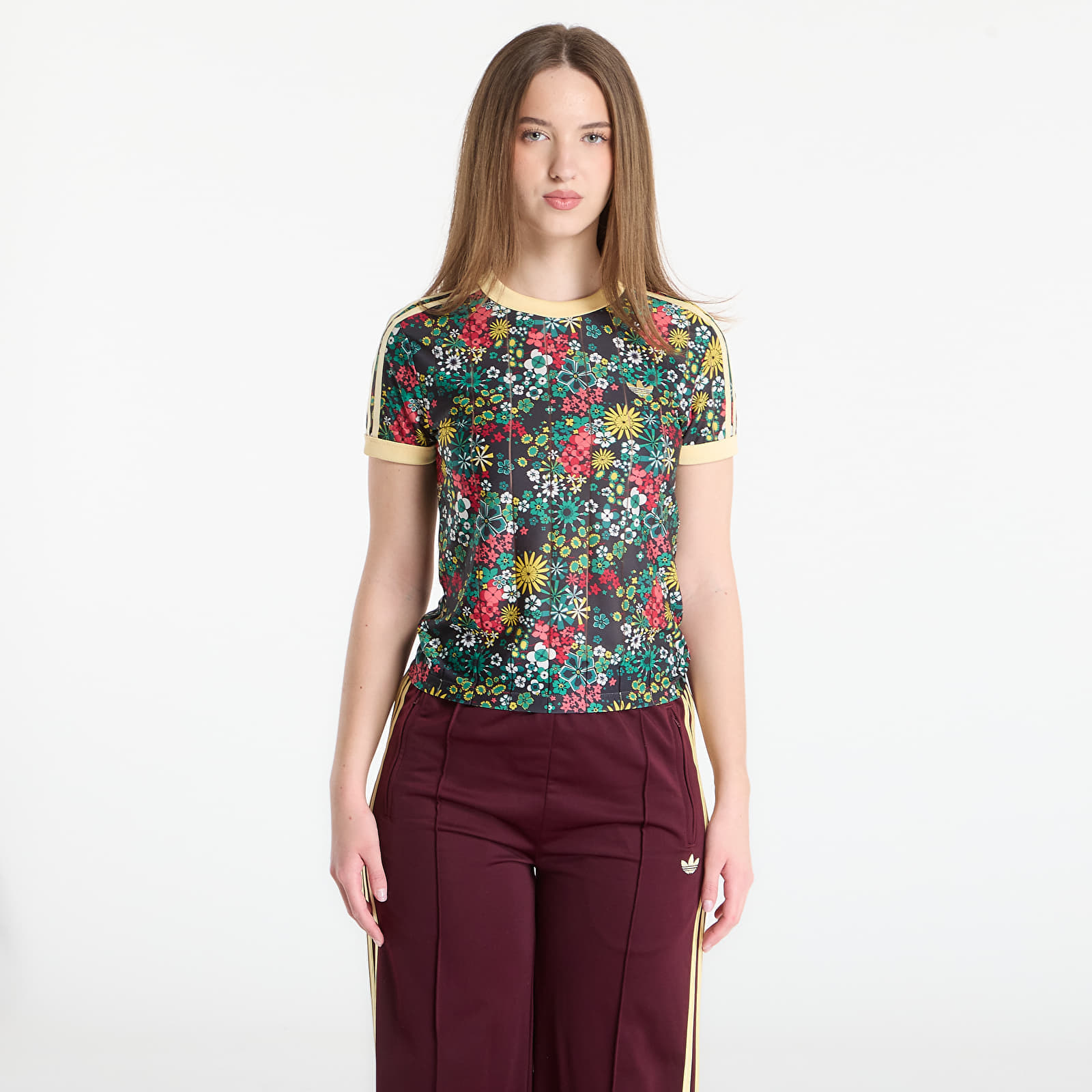 Тениска adidas 3S Tee Slim Black/ Bright Green/ Cgreen/ Eqtyel XS