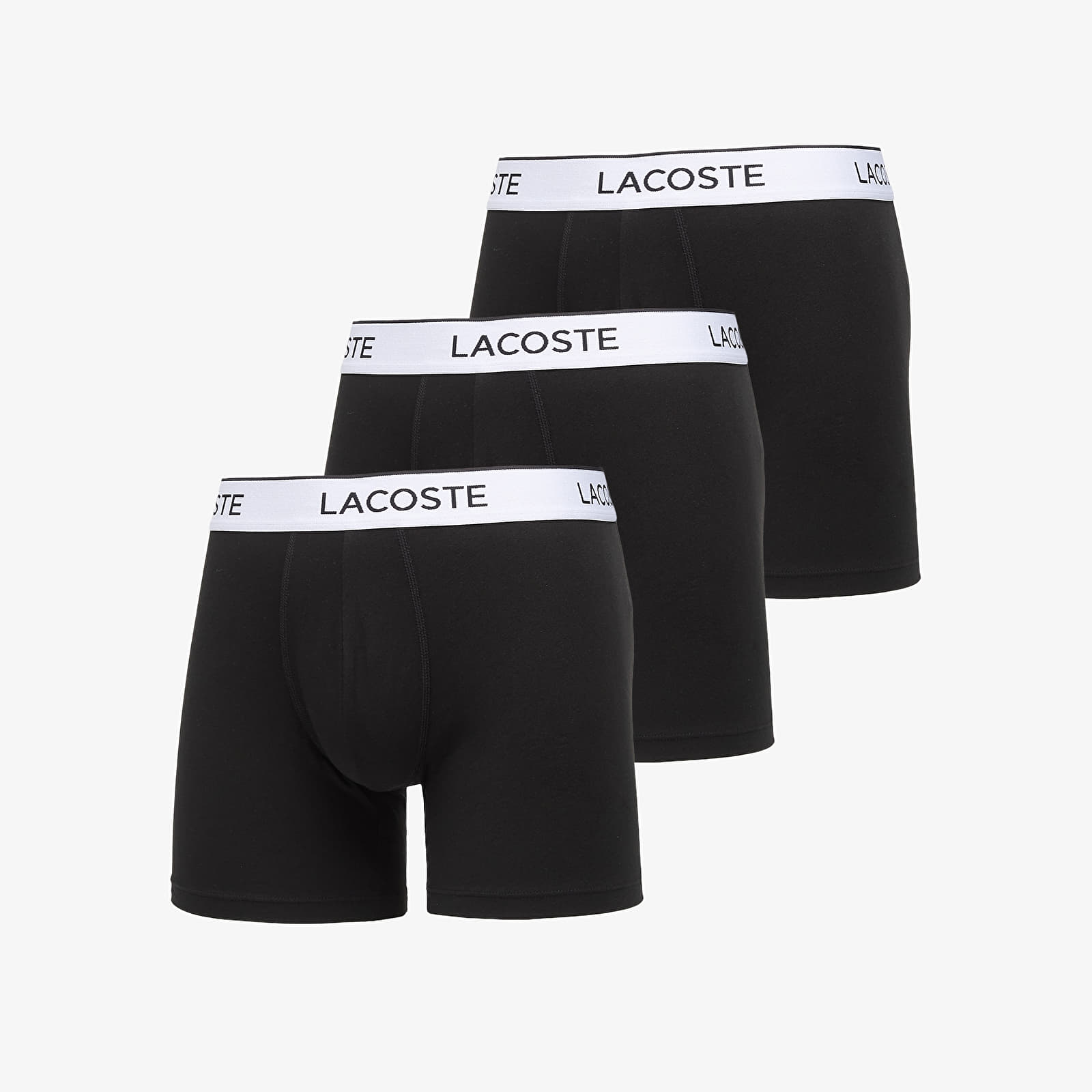 Pánské boxerky LACOSTE Boxer Brief 3-Pack Black