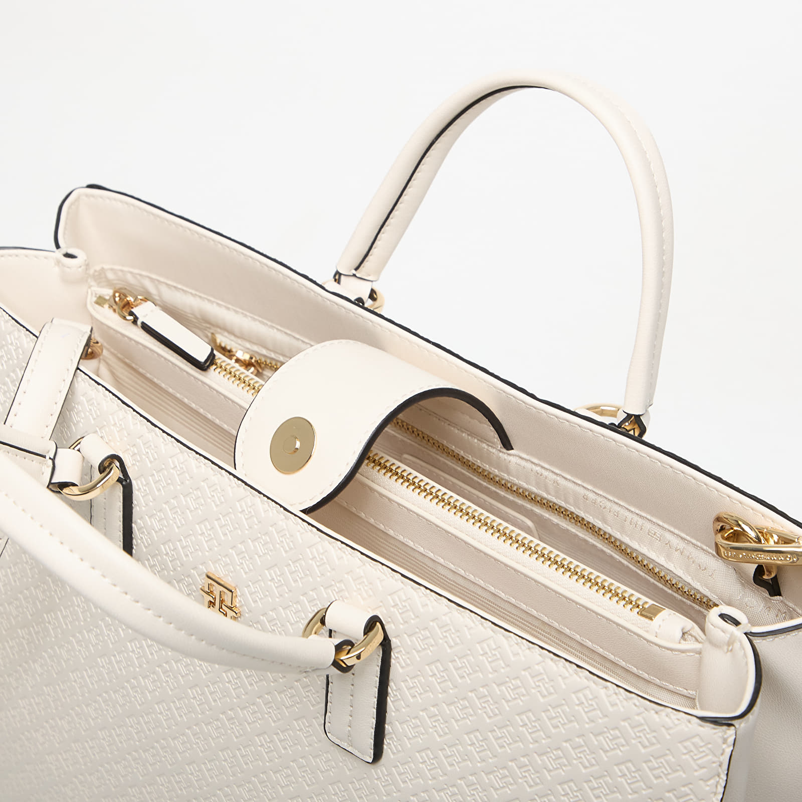 Håndvesker for kvinner Tommy Hilfiger Daily Satchel Mono White