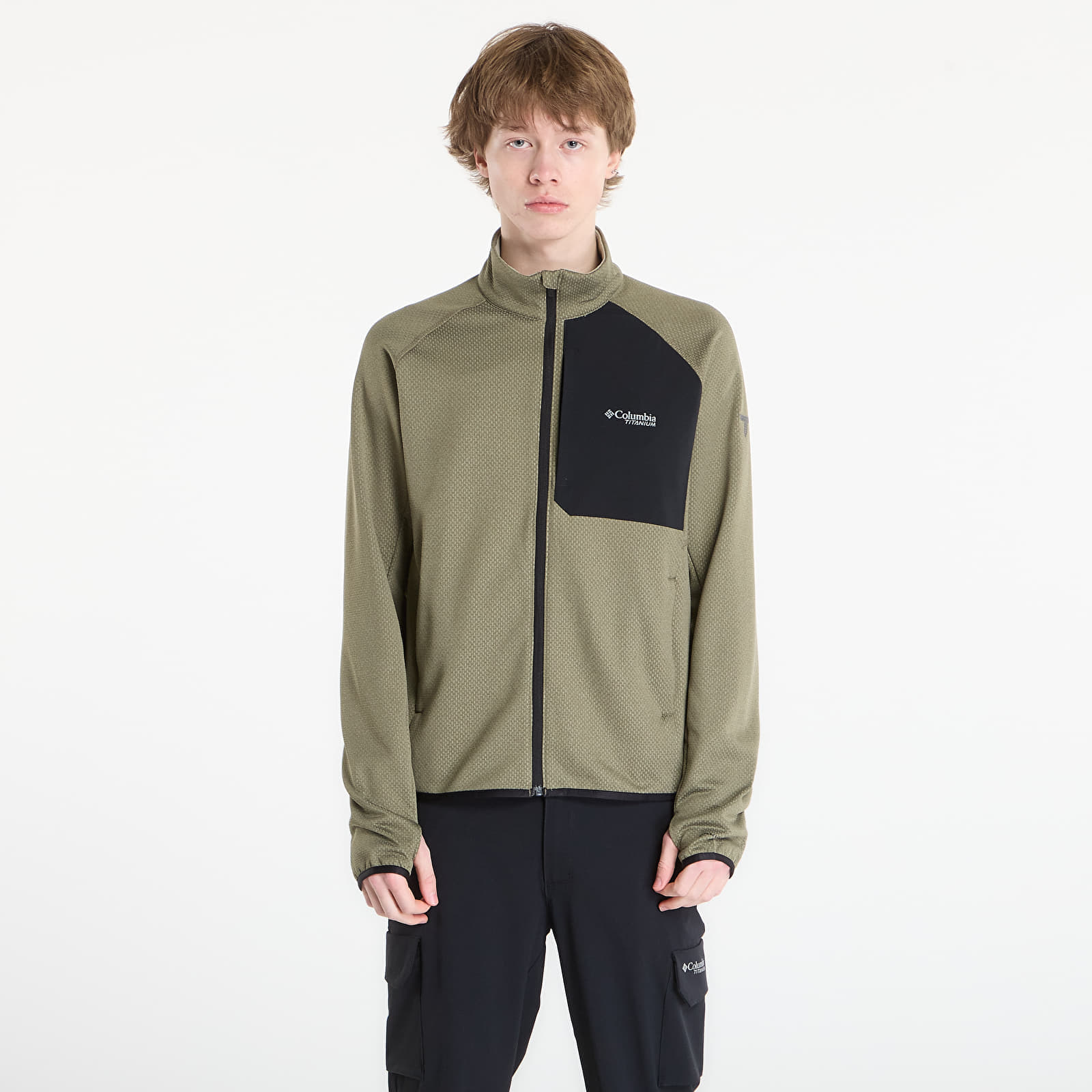 Суитшърт Columbia Triple Canyon™ II Functional Grid Fleece Jacket Stone Green Heather/ Black XL